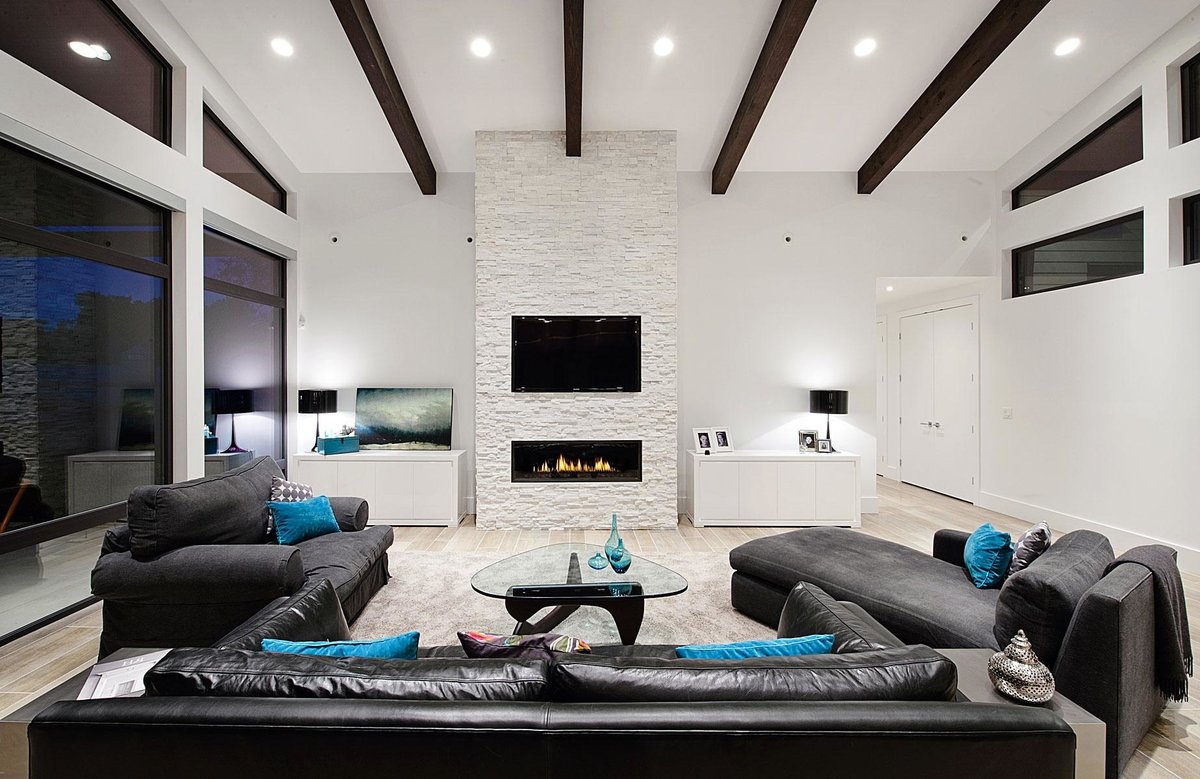 high tech living room design 2024