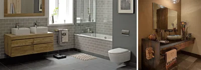 комбинации различных видов плитки