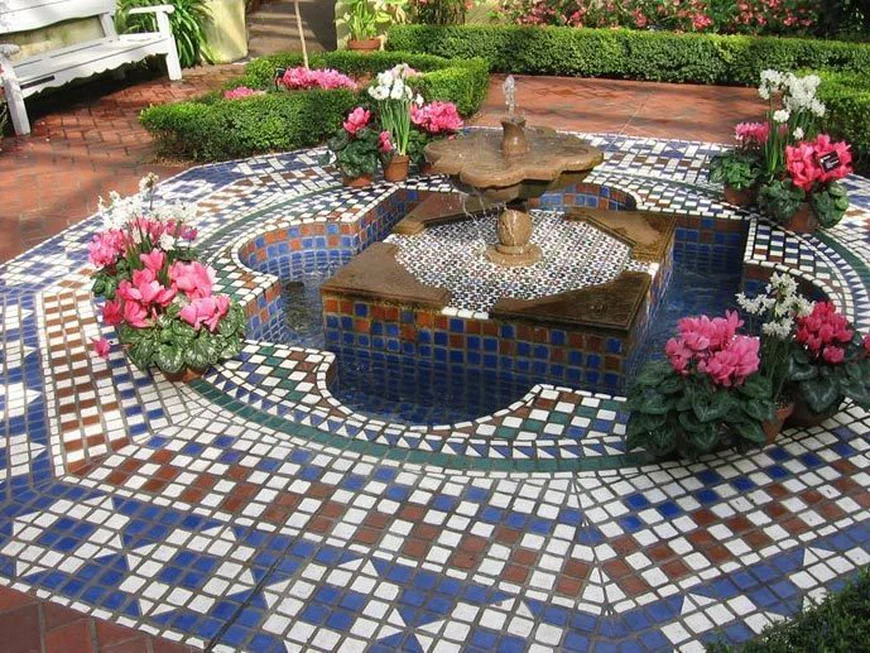 Мозаичное патио в марокканском стиле