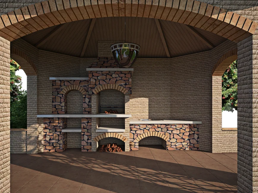 Учитывайте, что вам понадобятся теплоотражатели, поддон для угля и , конечно, конструкция должна иметь  защиту от ветра.