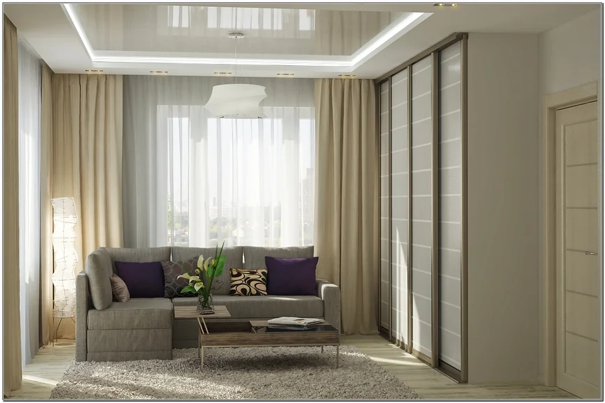 Основные цвета для отделки стен: белый, бежевый, кремовый, желтый, пепельный, черный. Реже — кирпичный и коричневый. Приглушенная палитра.