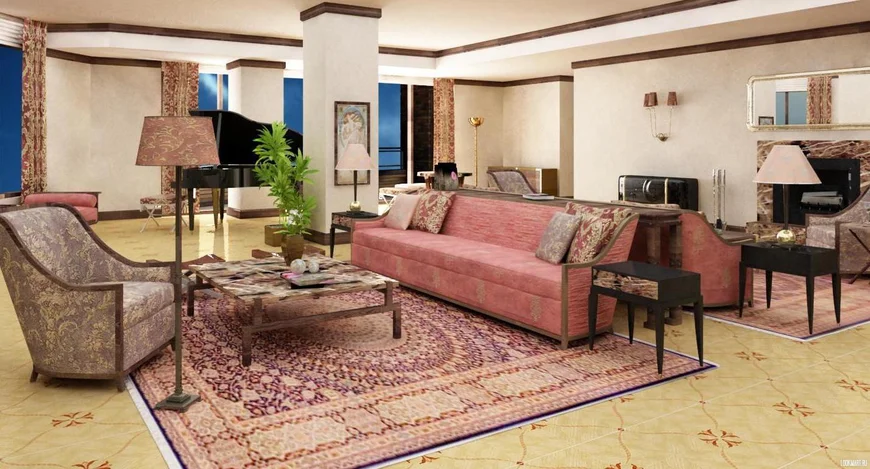 Зона интеллектуальная: стеллаж с книгами, рабочий стол с необходимым оборудованием, музыкальные инструменты