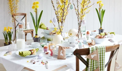 Сервировка стола к Пасхе