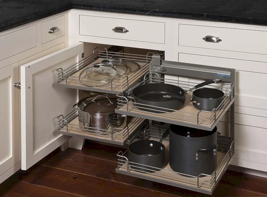 Выдвижная система для угловой кухни