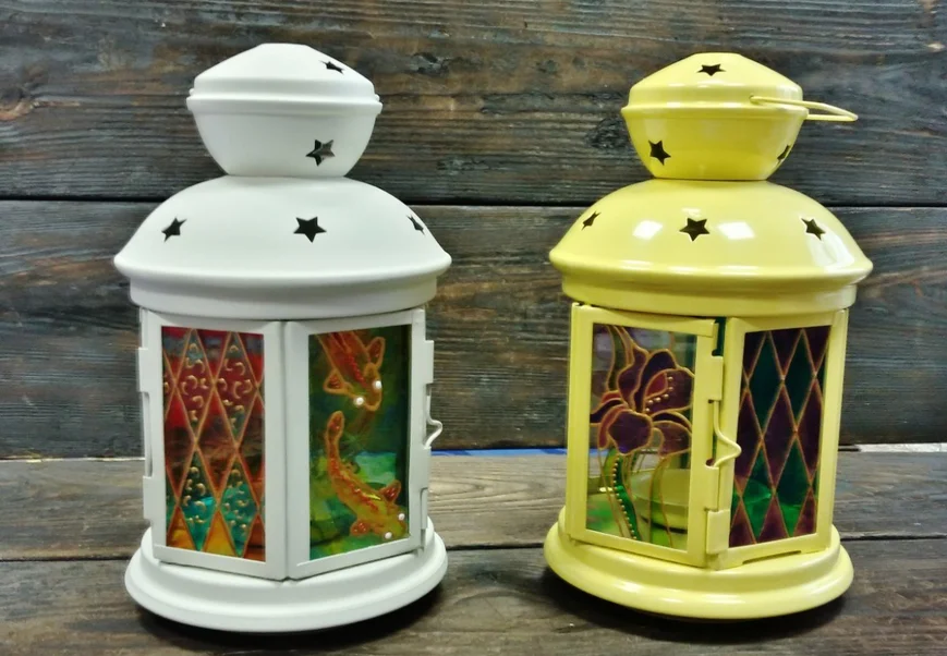 Светильники с витражными стеклами