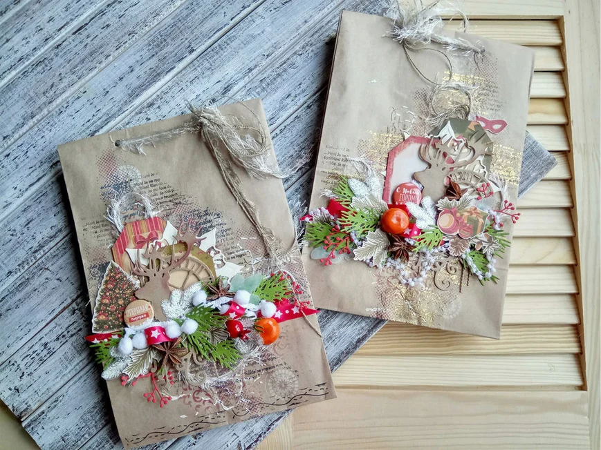 Новогодние открытки своими руками