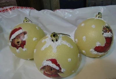 шары в технике декупаж