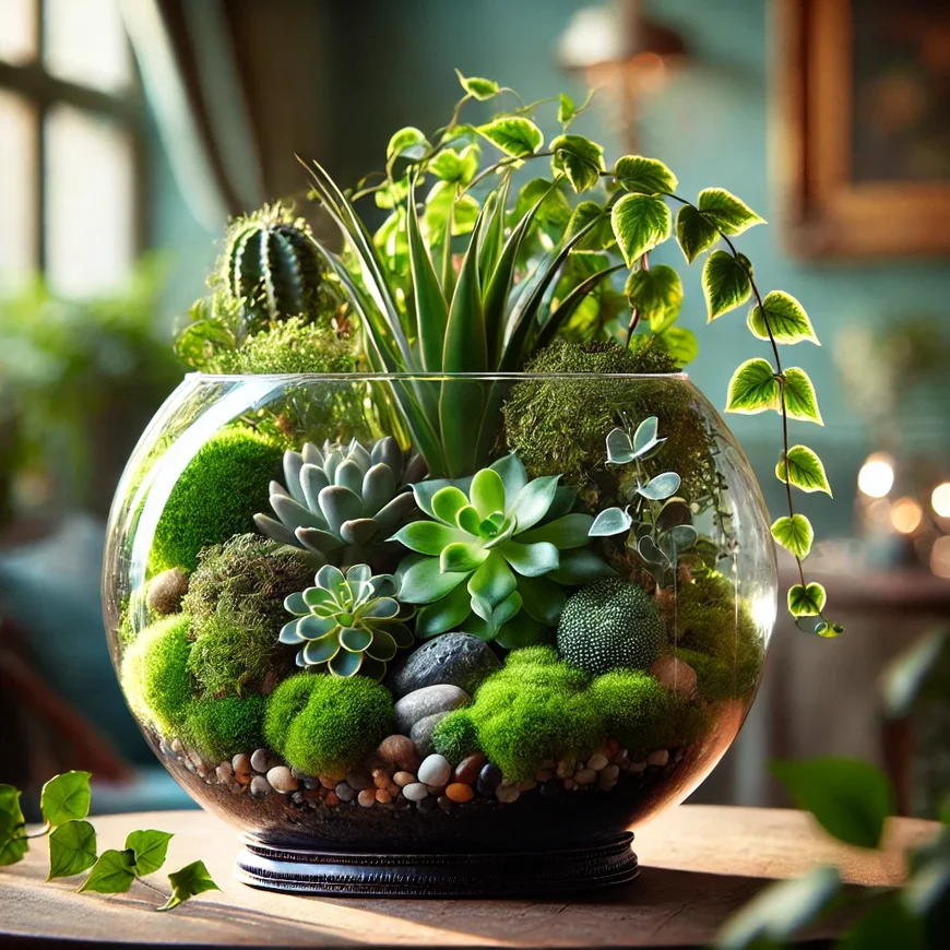 Флораріум з суккулентами та мхо