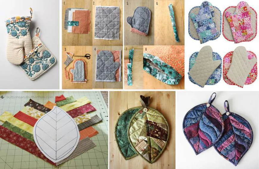 Рукавицы-прихваты с осенними мотивами