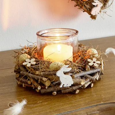 Пасхальный декор. Гнездо - подсвечник