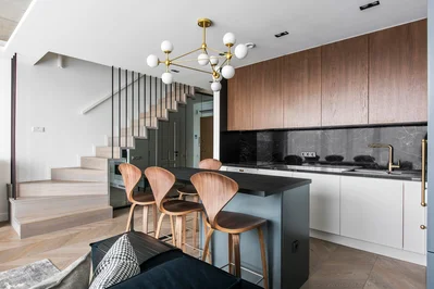 дерево в дизайне кухни