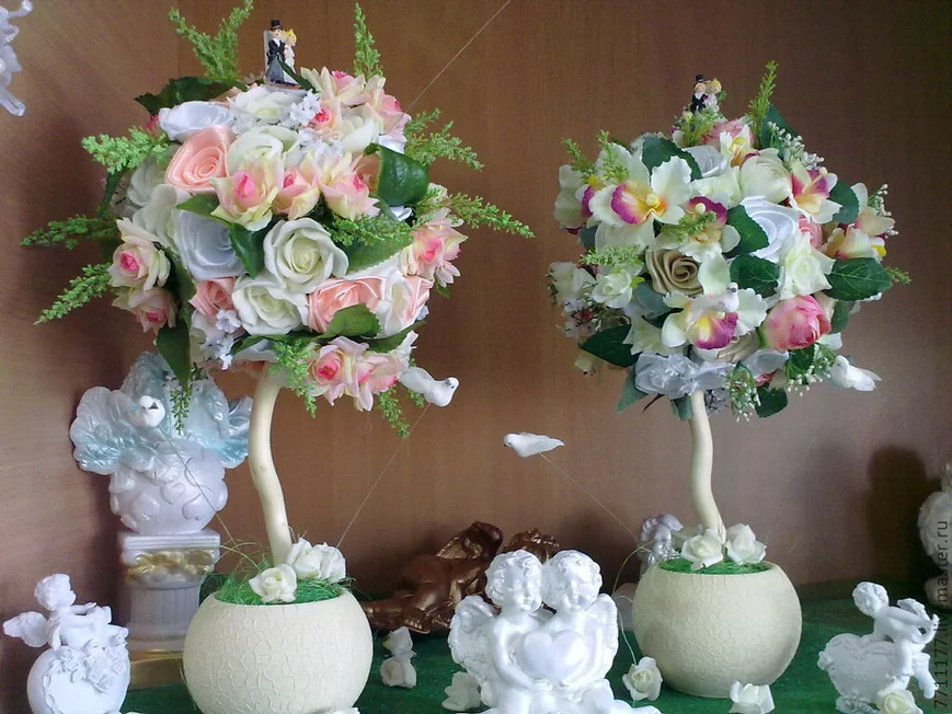 Дерево счастья(топиарий) для молодой семьи.