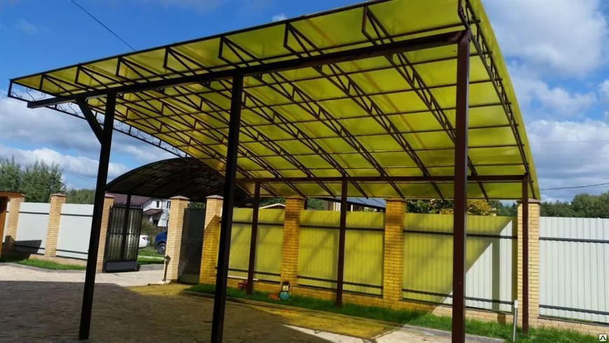 Навес из поликарбоната. Как крепить поликарбонат правильно?