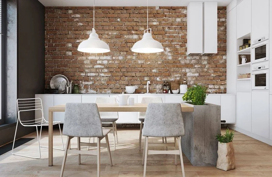 Керамический кирпич в интерьере