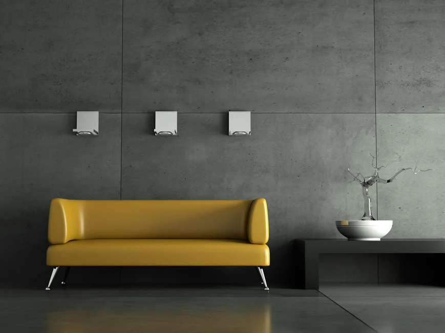 Каменный шпон в гостиной