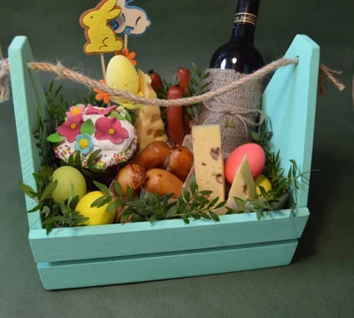 Пасхальная корзина-ящик