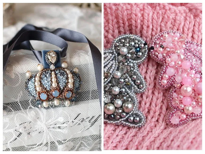 Брошь ручной работы