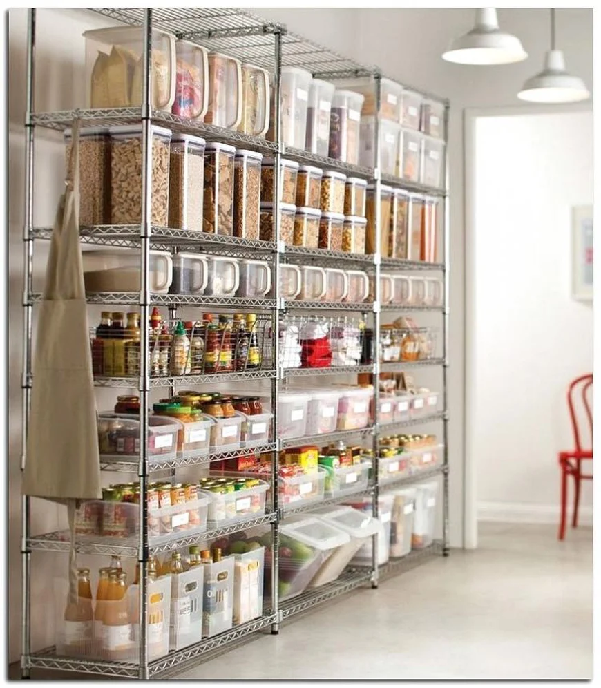 Стеллажи и контейнеры для продуктов