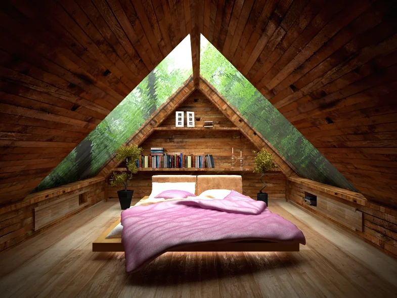 Спальня на мансарде - фото идей дизайна
