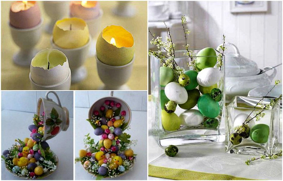 Пасхальный декор и композиции из яиц
