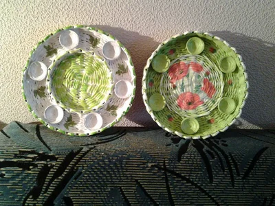 Подставка для яиц плетеная