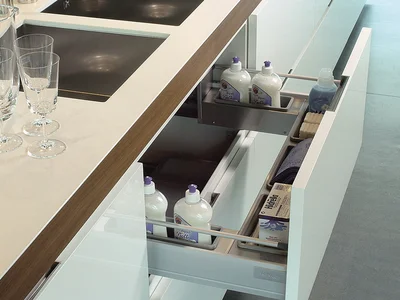 система с лотками под раковиной