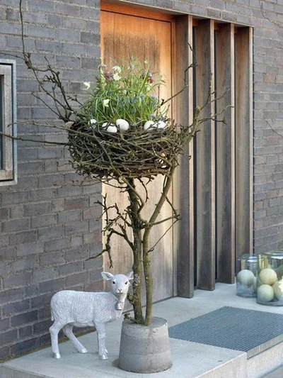 Оформление входной зоны к Пасхе.