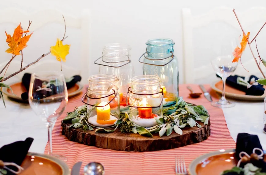 Сервировка стола осенью