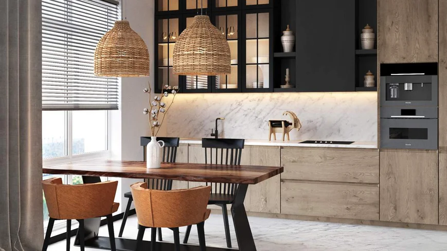 Топ-5 самых популярных стилей кухни в 2021. Эко стиль