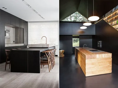 дерево в дизайне кухни