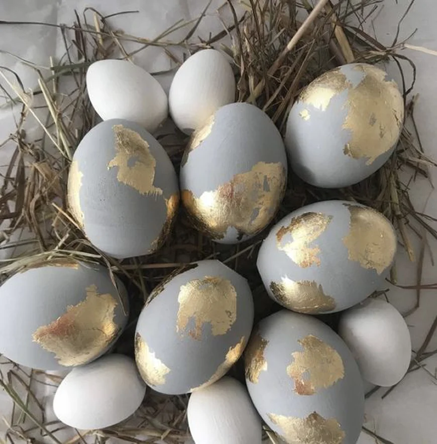 Мармурові крашанки з золотом