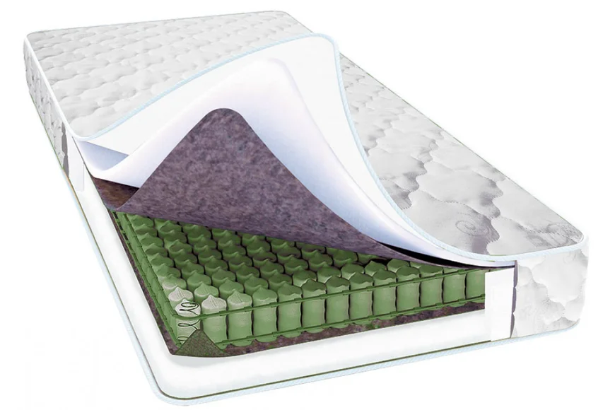 Ортопедичний матрац з м'якими настилами з структурованої вовни.