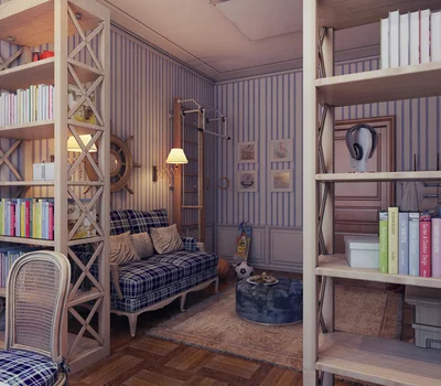 Предложите ребенку сделать комнату тематической, например: каюта корабля.