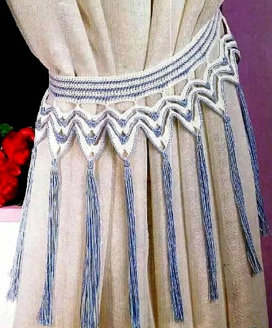 Связанный крючком подхват в стиле кантри