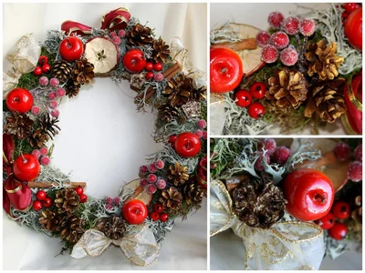 рождественский венок на дверь