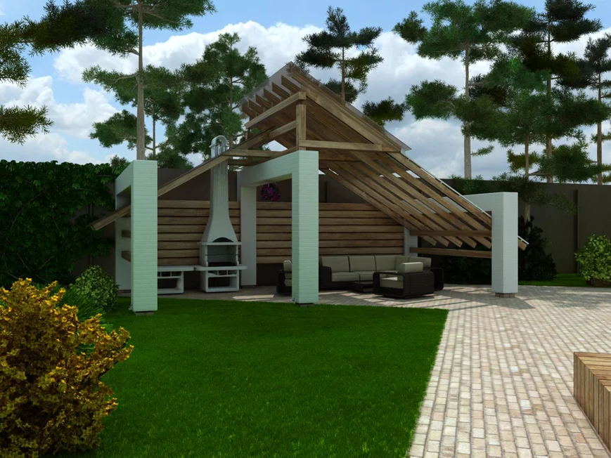 Установите мангал или стационарную печь, барбекю или коптилку. Установите мангал или стационарную печь, барбекю или коптилку.