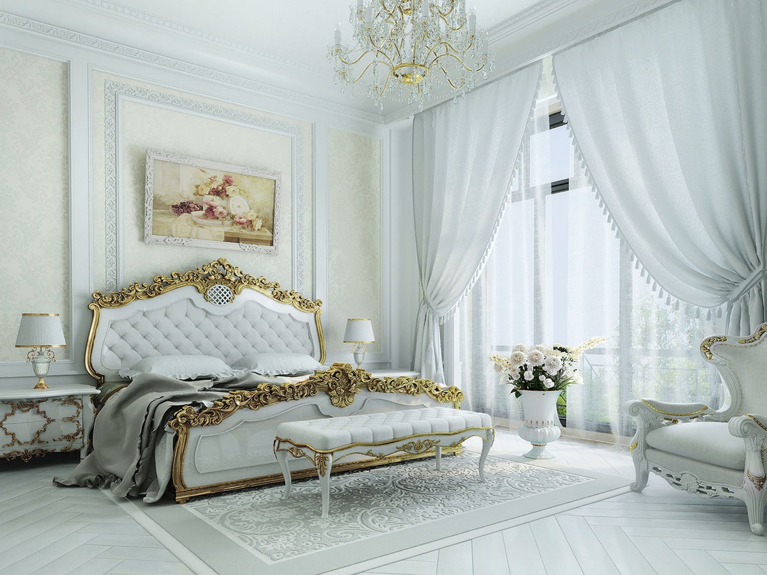 Женская спальня в классическом стиле
