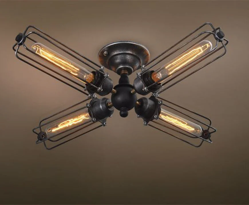 Светильник в кухне лофт