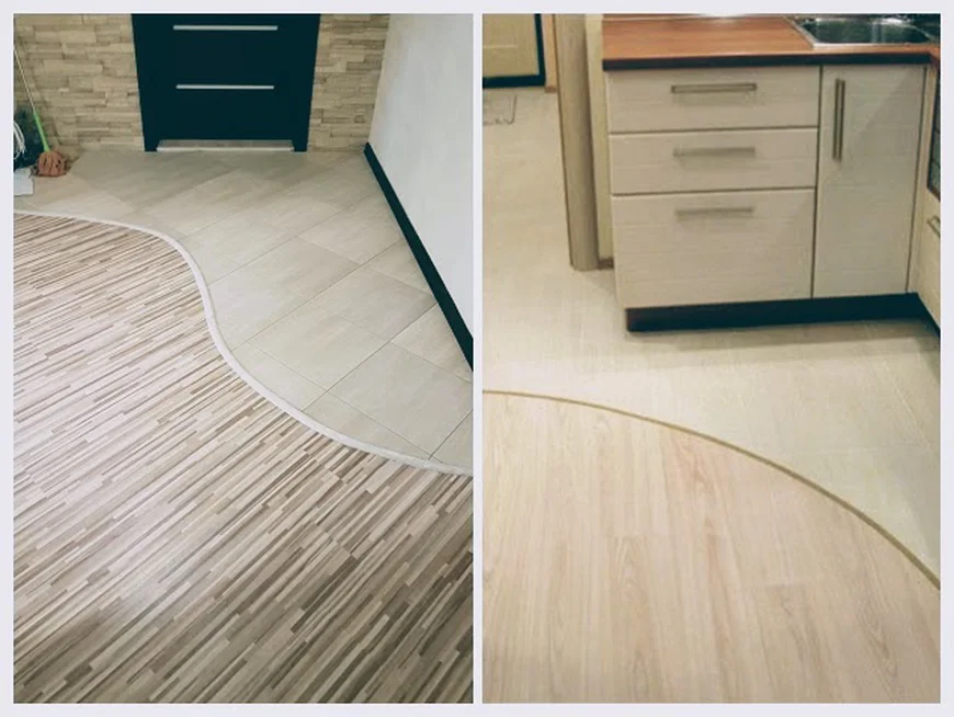 Так робити не треба: стик двох підлогових покриттів