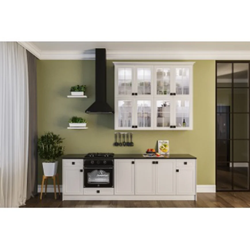 Прямая кухня для небольших помещений